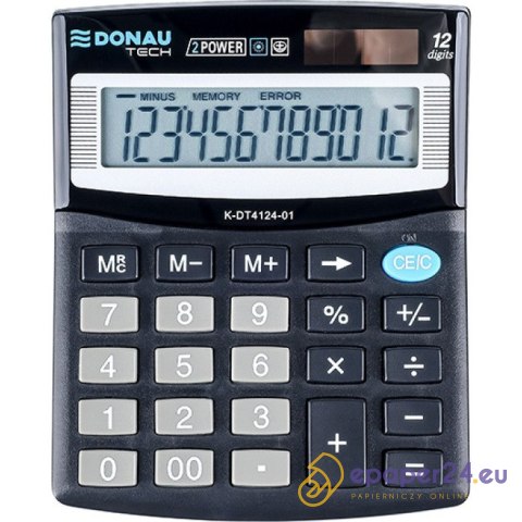 Kalkulator Donau Tech K-DT4124-01 czarny Kalkulator Donau Tech K-DT4124-01 czarny