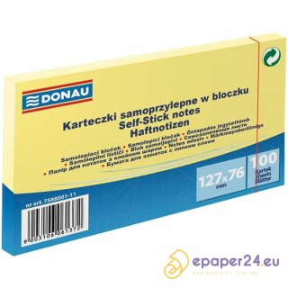 Karteczki Donau 127x76mm żółte (100)