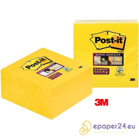 Karteczki Post-it Super Sticky 76x76mm (2028-S) żółte (350) Karteczki Post-it Super Sticky 76x76mm (2028-S) żółte (350)