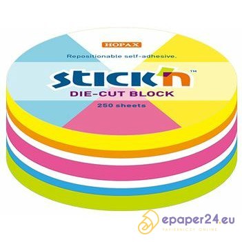 Karteczki Stick'n 67x67mm koło 6 kolorów (250) Karteczki Stick'n 67x67mm koło 6 kolorów (250)