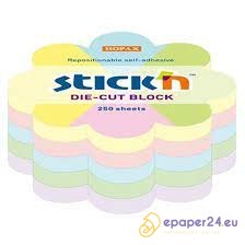 Karteczki Stick'n 67x67mm kwiatek 5 kolorów (250)