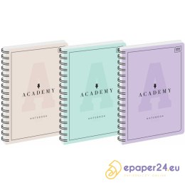 Kołozeszyt Interdruk Academy Pastel A5/100k kratka