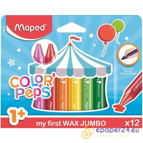 Kredki świecowe Maped Color'Peps Jumbo Early Age 12 kolorów Kredki świecowe Maped Color'Peps Jumbo Early Age 12 kolorów