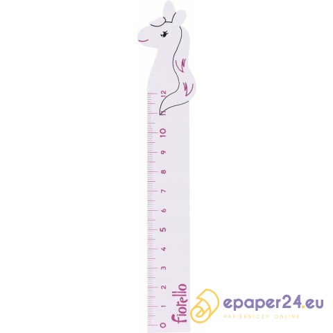 Linijka drewniana Fiorello 12cm jednorożec Linijka drewniana Fiorello 12cm jednorożec