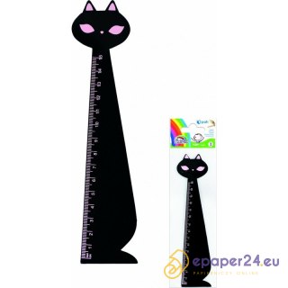 Linijka drewniana Fiorello 15cm kot czarny