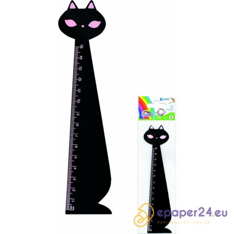 Linijka drewniana Fiorello 15cm kot czarny Linijka drewniana Fiorello 15cm kot czarny