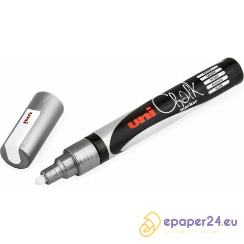 MARKER KREDOWY UNI CHALK PWE-5M SREBRNY MARKER KREDOWY UNI CHALK PWE-5M SREBRNY