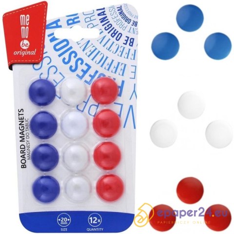 Magnesy do tablic MemoBe śr.20mm (12) Magnesy do tablic MemoBe śr.20mm (12)