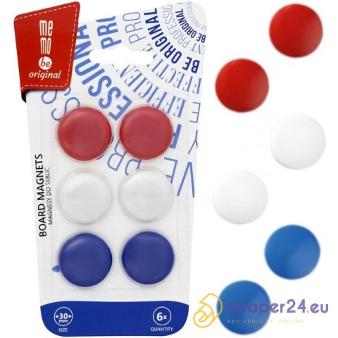 Magnesy do tablic MemoBe śr.30mm (6) Magnesy do tablic MemoBe śr.30mm (6)