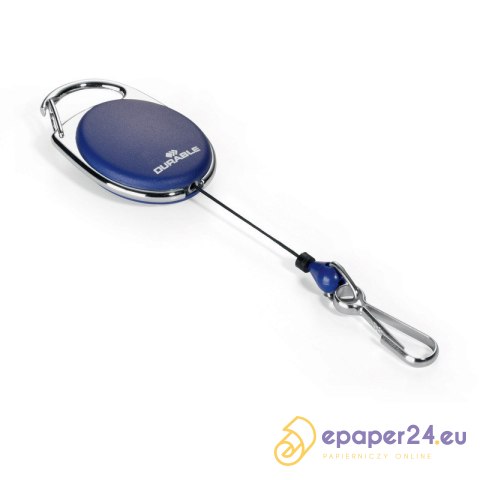 Mechanizm ściągający Durable Jojo Style z karabińczykiem granatowy Mechanizm ściągający Durable Jojo Style z karabińczykiem granatowy