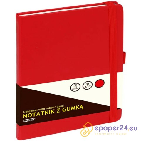 Notatnik Grand A5/80k kratka granatowy Notatnik Grand A5/80k kratka granatowy