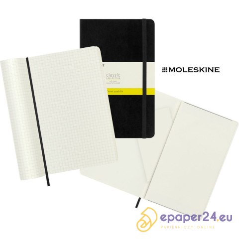 Notatnik Moleskine Classic L (13x21cm) kratka czarny Notatnik Moleskine Classic L (13x21cm) kratka czarny