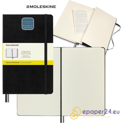 Notatnik Moleskine Classic L (13x21cm) kratka czarny Notatnik Moleskine Classic L (13x21cm) kratka czarny