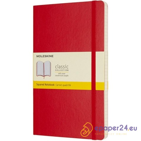 Notatnik Moleskine Classic L (13x21cm) kratka czerwony Notatnik Moleskine Classic L (13x21cm) kratka czerwony