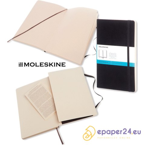 Notatnik Moleskine Classic L (13x21cm) kropki czarny Notatnik Moleskine Classic L (13x21cm) kropki czarny