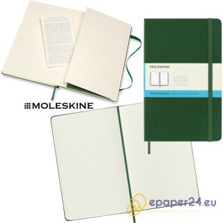 Notatnik Moleskine Classic L (13x21cm) kropki zielony