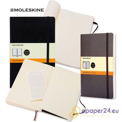 Notatnik Moleskine Classic L (13x21cm) linie czarny Notatnik Moleskine Classic L (13x21cm) linie czarny