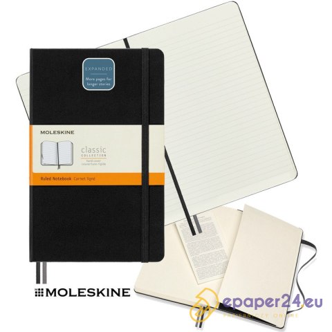 Notatnik Moleskine Classic L (13x21cm) linie czarny Notatnik Moleskine Classic L (13x21cm) linie czarny