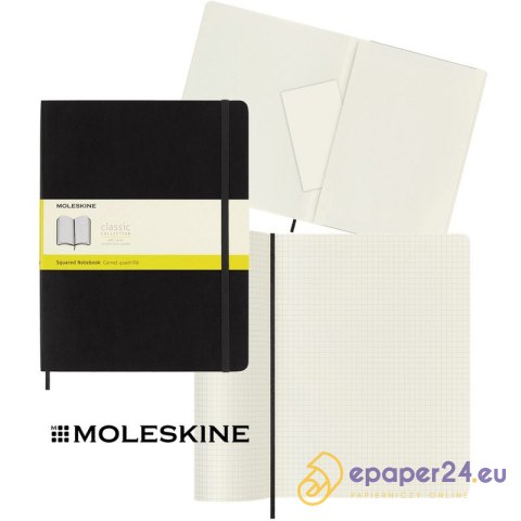 Notatnik Moleskine Classic XL (19x25cm) kratka czarny Notatnik Moleskine Classic XL (19x25cm) kratka czarny