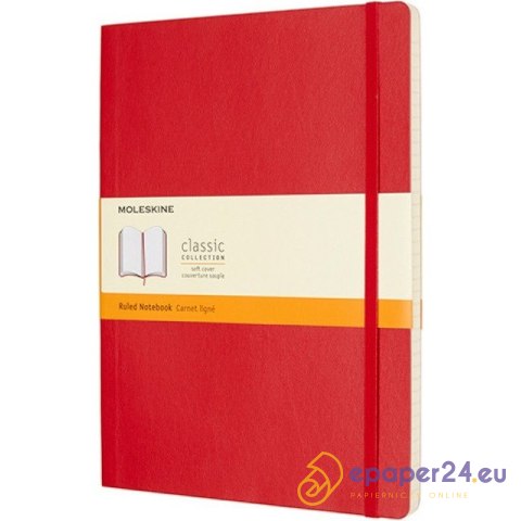 Notatnik Moleskine Classic XL (19x25cm) linia czerwony Notatnik Moleskine Classic XL (19x25cm) linia czerwony