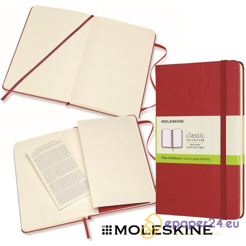 Notatnik Moleskine Classic M (11.5x18cm) gładki czerwony Notatnik Moleskine Classic M (11.5x18cm) gładki czerwony