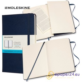 Notatnik Moleskine Classic M (11.5x18cm) kropki niebieski