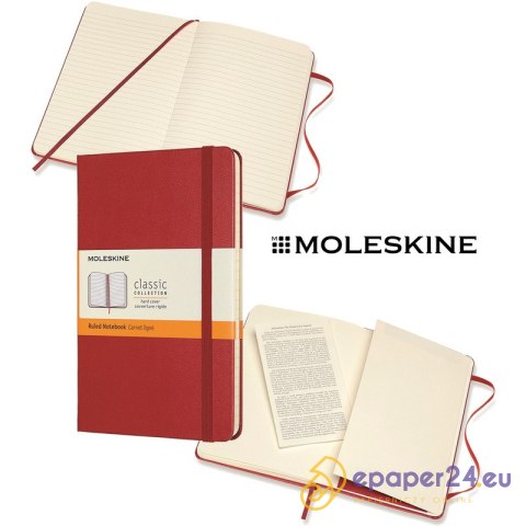 Notatnik Moleskine Classic M (11.5x18cm) linia czerwony Notatnik Moleskine Classic M (11.5x18cm) linia czerwony