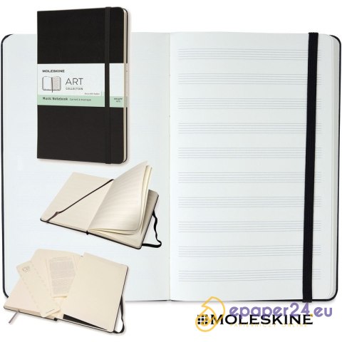 Notatnik Moleskine Music L (13x21cm) 5 linia czarny Notatnik Moleskine Music L (13x21cm) 5 linia czarny