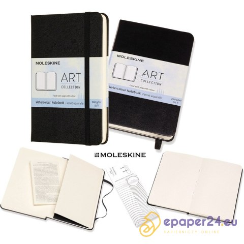 Notatnik do akwareli Moleskine Art P (9x14cm) czarny Notatnik do akwareli Moleskine Art P (9x14cm) czarny