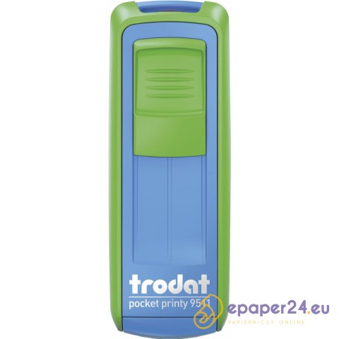 Pieczątka Trodat Pocket Printy 9511 zielono-niebieska Pieczątka Trodat Pocket Printy 9511 zielono-niebieska