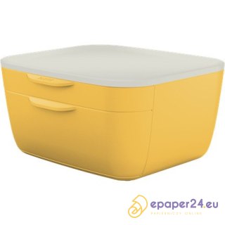 POJEMNIK 2 SZUFLADY LEITZ COSY ŻÓŁTY