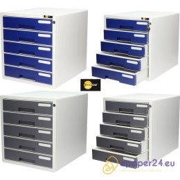 Pojemnik 5 szuflad Yellow One YL-SP05 biało-szary
