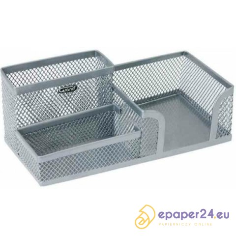 Przybornik na biurko Grand GR-093 metalowy srebrny Przybornik na biurko Grand GR-093 metalowy srebrny