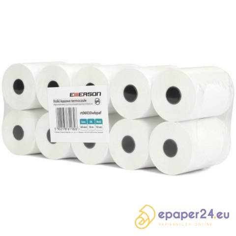 Rolki termiczne Emerson 62mm/30m (10) Rolki termiczne Emerson 62mm/30m (10)