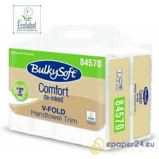 Ręczniki składane BulkySoft Comfort V-Fold 2w celuloza białe (12x250)