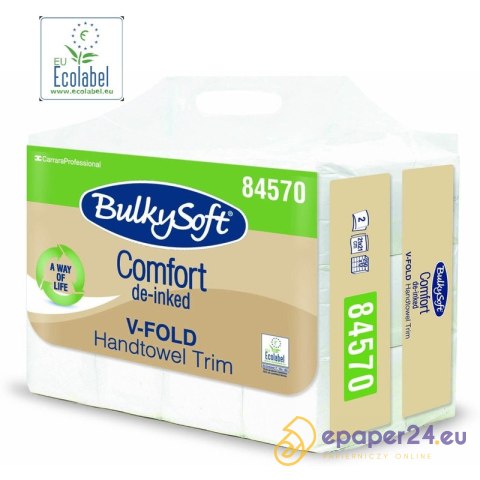 Ręczniki składane BulkySoft Comfort V-Fold 2w celuloza białe (12x250) Ręczniki składane BulkySoft Comfort V-Fold 2w celuloza białe (12x250)