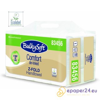Ręczniki składane BulkySoft Comfort Z-Fold 2w celuloza białe (12x200)