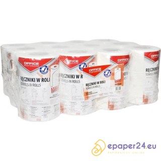 Ręczniki w rolce Office Products 50m 2w celuloza białe (12)