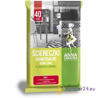 Ściereczki nawilżane Anna Zaradna limonka (40)