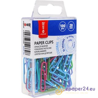 Spinacze biurowe MemoBe 28mm okrągłe kolorowe (100)