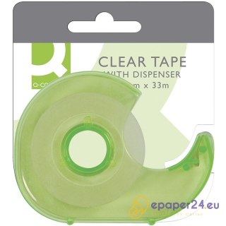 Taśma biurowa Q-Connect 19mm/33m z podajnikiem