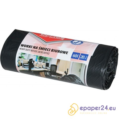 Worki na śmieci Office Products 60L LDPE czarne (20) Worki na śmieci Office Products 60L LDPE czarne (20)