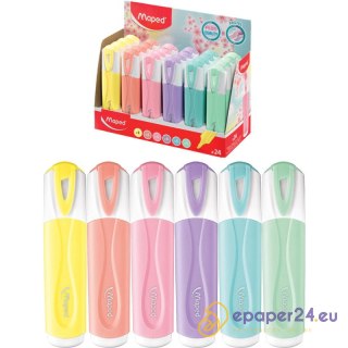 Zakreślacze Maped Fluo'Peps Pastel 4x6 kolorów (24)