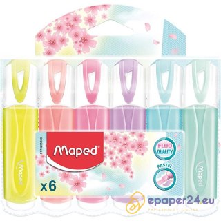 Zakreslacze Maped Fluo'Peps Pastel 6 kolorów