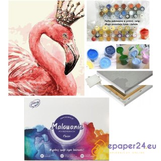 Zestaw Malowanie po numerach Ipicasso 30x40 cm Ukoronowany flaming