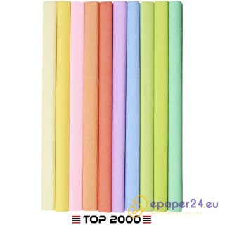 Bibuła marszczona Top 2000 Creatino 50x200cm mix pastelowy (10)