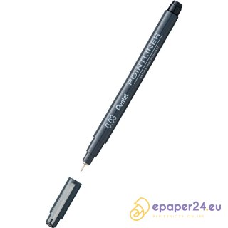 Cienkopis Pentel PointLiner 0.03mm czarny