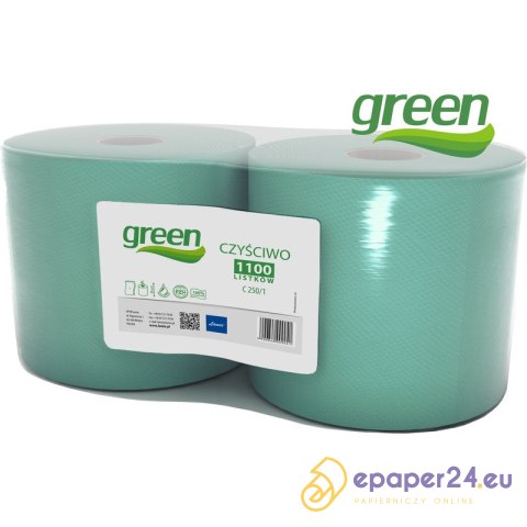 Czyściwo w rolce Green 250m 1w makulatura zielone (2) Czyściwo w rolce Green 250m 1w makulatura zielone (2)