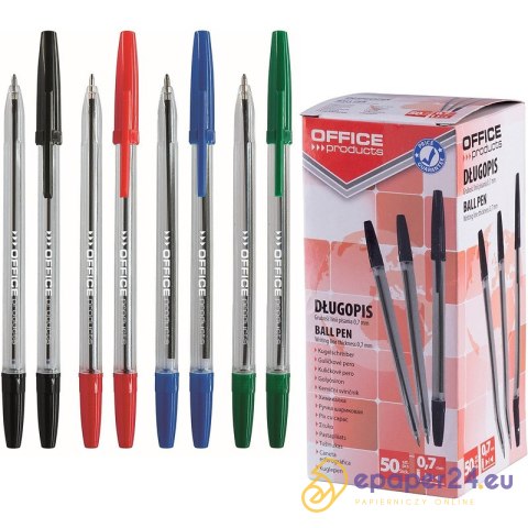 Długopisy Office Products 1.0mm czarne (50) Długopisy Office Products 1.0mm czarne (50)
