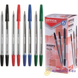 Długopisy Office Products 1.0mm zielone (50)